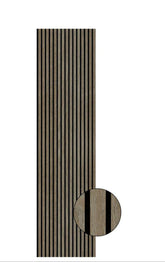 Acoustic Slatted Bendable Wall Panel - Dark Oak (60×240 cm) | Fast UK Delivery